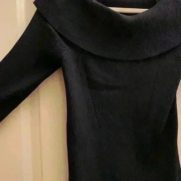 MICHAEL KORS Open Cowl Rib Sweater In Navy - Picture 3 of 4